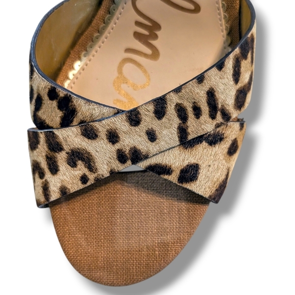 SAM EDELMAN Aly Leopard Print Strappy Heeled Sandals, Size 8 - Picture 7 of 10